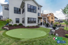Putting green and patio area