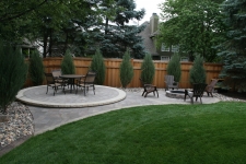 tiered patio and firepit