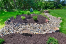 rock creek and mulch bed