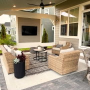 covered patio and outdoor living space